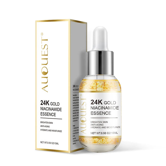 AUQUEST - 24K Gold Essence With Anti Aging Collagen & Niacinamide Serum & Hyaluronic Acid